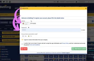 How Do You Register on BetKing in Kenya step 2